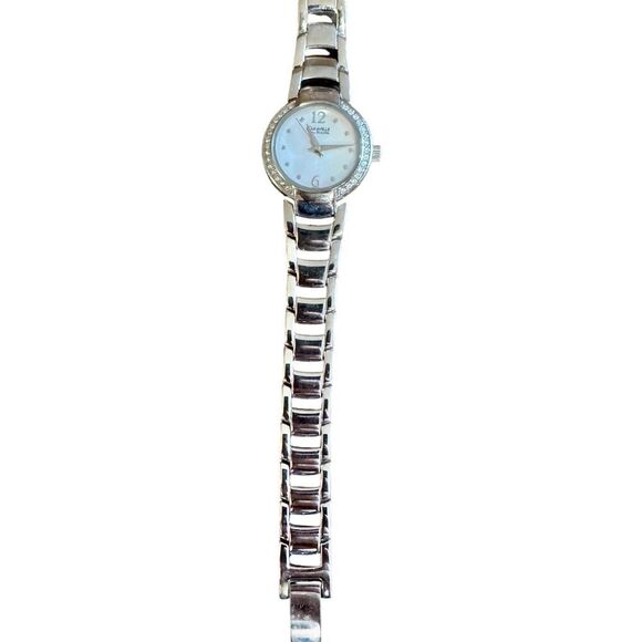 Caravelle by Bulova Women's Two-Tone Stainless Steel Silver Diamond Watch - Picture 5 of 10